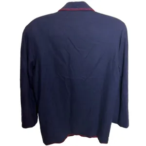 Vintage The Limited Women's Wool‎ Blend Long Blazer Jacket Navy Size S Academia thumbnail 2