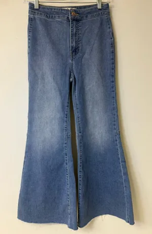 We The Free Free People Women’s Blue High-Waist Flared Jeans Size 25 thumbnail 1