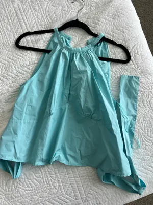 ZARA Light Blue Halter Neck Sleeveless Top thumbnail 3