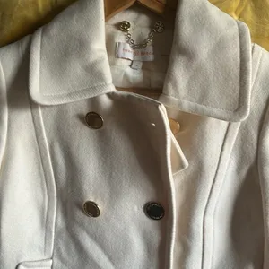 Tory Burch Bernadine Wool Blend Peacoat Button Jacket 48131588 SHELL/IVORY‎ 0 thumbnail 6