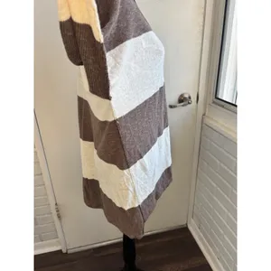 FP Beach Striped‎ Knit Gold Rush Linen Blend Henley Top medium boho oversized thumbnail 5