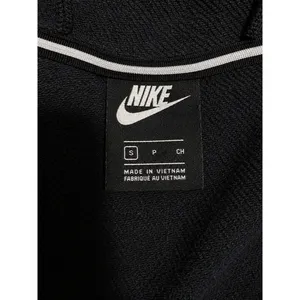 Nike Metallic Gold Silver Graphic Cropped Hoodie Black Size Small thumbnail 4