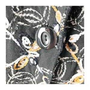 SIONI Black Long Sleeves Embroidered Details Long Sleeves Cardigan Small Boho thumbnail 8