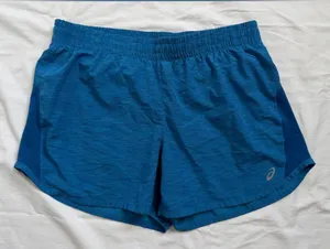 ASICS‎ Blue Running Shorts Size Medium Built-In Brief Athletic Activewear thumbnail 1