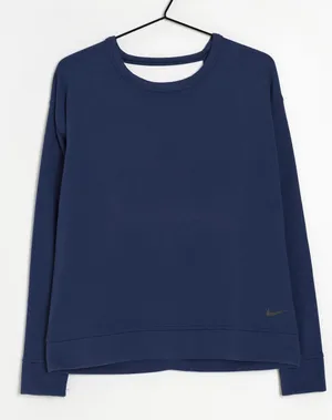 NIKE Blue Pullover Long Sleeve Sweater Low Back Women's Size Small thumbnail 1