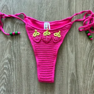 Urban Outfitters‎ Out From Under Strawberry Crochet Bikini New Small thumbnail 7