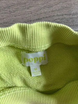 poppi Neon Lime Crewneck Sweatshirt - Women's Casual Pullover thumbnail 2