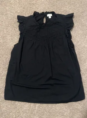 Black detailed J.CREW Dressy Blouse thumbnail 1