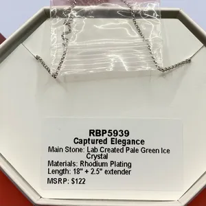 Bomb Party Necklace RBP5939 “Captured Elegance” LC Ice Crystal on Rhodium NWT thumbnail 3