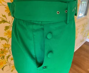 High waist Belted pants and top matching set green size M thumbnail 13