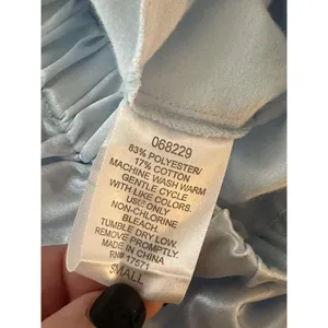Jenny Buchanon Intimates Pajama Set Small Blue Button Shirt Pull On Pant NEW thumbnail 7