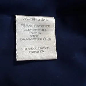 Sachin & Babi Crossover Red Knit Navy Floral Fit Flare Midi Dress Size 2 thumbnail 7