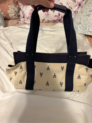 Tommy Hilfiger Navy Canvas Lobster Print Tote Bag Coastal Beach Shopper thumbnail 9