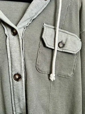 Como vintage Button Up Shacket thumbnail 4