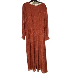 Baltic Born Rust Floor Length Dress Boho Cottagecore Long Sleeve Empire Waist 1x thumbnail 6
