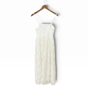 Lulus Delightful Charisma White Embroidered Sequin Mesh Midi Dress size XS thumbnail 3