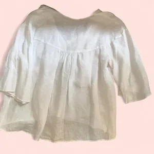 Zara white blouse with 3/4 sleeves thumbnail 3