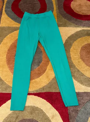 ALO Yoga Ribbed High-Waist 7/8 Blissful Leggings Ocean Teal Green Size Medium thumbnail 1