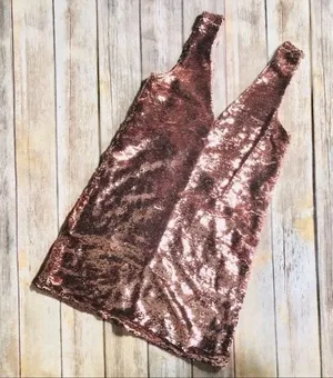 BB Dakota REVOLVE ROSE GOLD SPARKLE MOTION SEQUIN SHIFT DRESS thumbnail 3