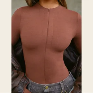 Joah Brown Long Sleeve Invisible Zip, NWT! thumbnail 3