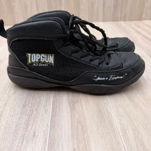 No Limit V-RO Cheer Shoes Womens 8 Black Good Top Gun All Stars Mesh High Top thumbnail 4