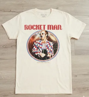 Elton John "Rocket Man" Graphic Tee - Size Medium - NWT thumbnail 1