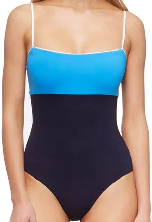 Tavik Scarlett Colorblock One-Piece Swimsuit Blue UPF50 Small thumbnail 1
