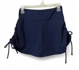 Navy blue skirt with built in shorts and tie sides thumbnail 1