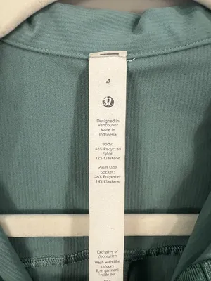 Lululemon Stretch Rib Pocketed Romper Tidewater Teal Size 4 thumbnail 3