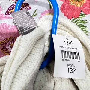 J.jill scarf ivory fluffy knit: :Box 0W3: thumbnail 5