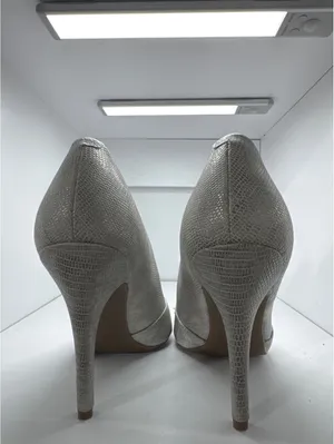 Guess Stiletto Heels in Chic Silver Snake Print - 4.5" Heel thumbnail 4