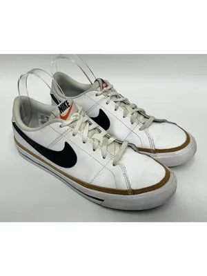 Nike Court Legacy GS Shoes 6.5Y /womens 8 White Desert Ochre Sneakers DA5380-102 thumbnail 2