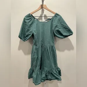 Peter Som X RTR Green Puff Sleeve Dress Size 4 thumbnail 3