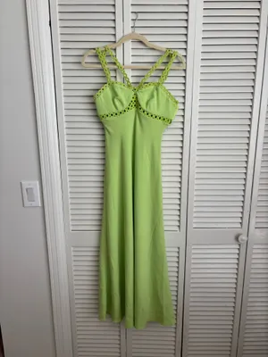 Johnathan Simkhai Sevilla Cady Midi Dress Crochet Party Formal Prom Gala Sz 2 thumbnail 2