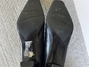 Liz Claiborne Navy Blue Leather Square-Toe Block Heel Loafers Size 8.5 thumbnail 8