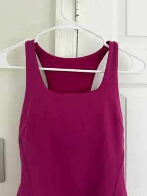 Lululemon Women's InStill Tank Top Magenta With Pads Size 2 W1DC2S Yoga Workout thumbnail 2