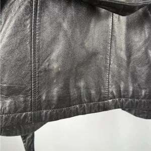 Vintage Valerie Stevens Lambskin Leather Belted Jacket‎ in Black Size Medium thumbnail 9
