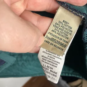 L.L. Bean quilted Mock‎ neck pullover sweatshirt blue green women's small petite thumbnail 7