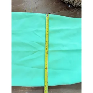 Alexis Izzie Dress Womens Mint Green Feather Trim Halter Midi Size Large thumbnail 9