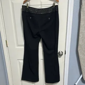 Express Black Pants with Embellished Waistband thumbnail 2