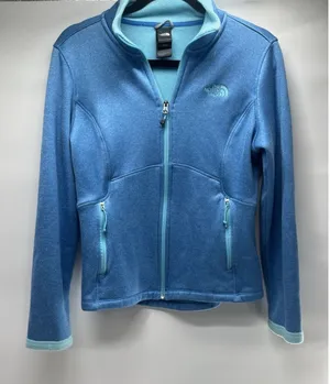 The North Face Teal Color Full Zip Fleece Jacket Women's‎ Size Medium thumbnail 1