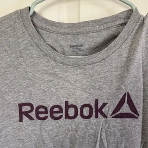Reebok Gray T-Shirt with Purple Logo / B8 thumbnail 2