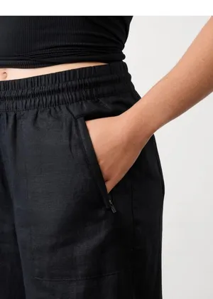 Athleta Retreat Wide Leg Linen Pants thumbnail 3