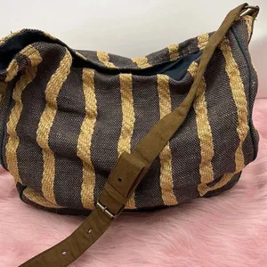 O’Neill burlap jute summer beach shoulder crossbody bag thumbnail 2