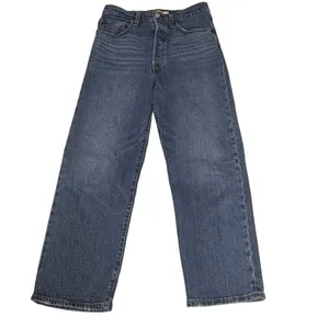 Levi’s Ribcage Straight Ankle Button Fly Jeans Medium Blue Wash 30 thumbnail 6