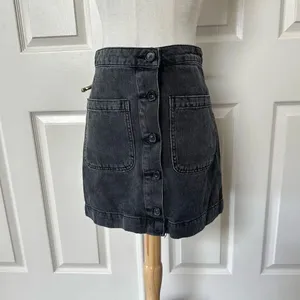 Free People Don’t Get Me Wrong black denim skirt size 27 thumbnail 5