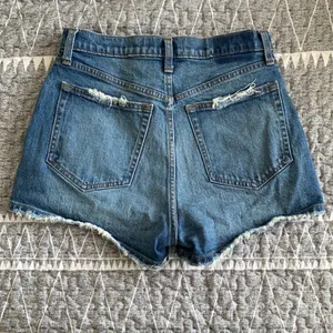 Abercrombie & Fitch Classic High-Rise Blue Denim Jean Shorts thumbnail 2