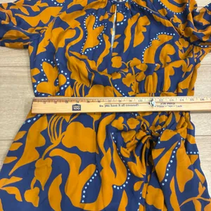 La Ligne Imogen Dress Silk Faux Wrap Floral Keyhole Maxi Dress Size L *FLAW thumbnail 6
