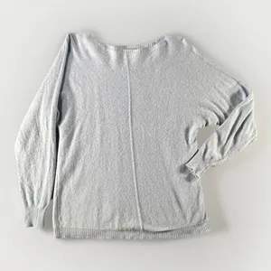 Bianco &‎ Blu Sweater Womens M Blue Cashmere Silk Wool Blend Boat Neck Italy thumbnail 2