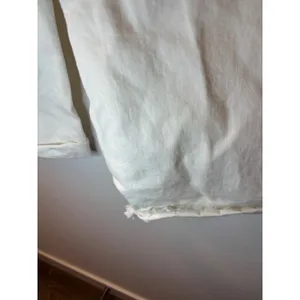 By Billie Womens White Denim Cropped Wide Leg Jeans Raw‎ Hem Size L 32 thumbnail 6